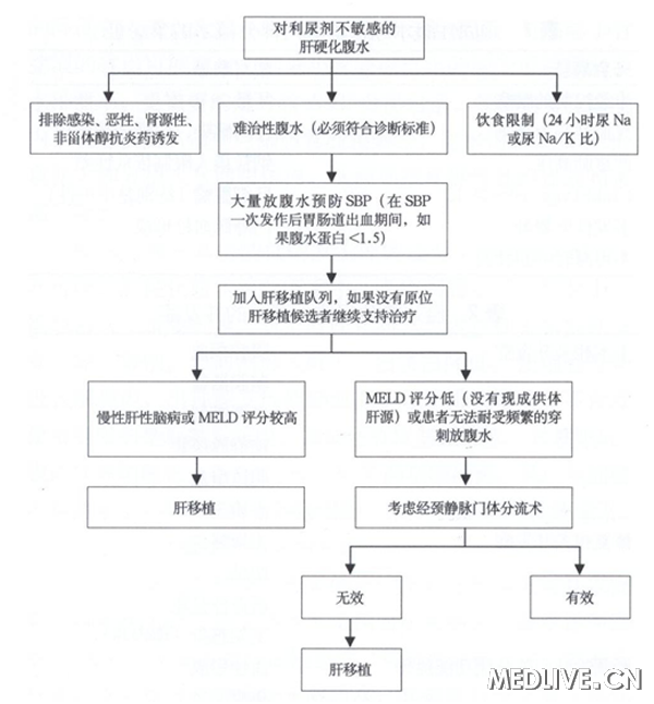 注:SBP:自发性细菌性腹膜炎,图1肝硬化并发腹水的治疗流程 ,王宇明:肝硬化合并低钠血症-顽固性腹水-急性肾损伤的防治新认识低钠血症,顽固性腹水,急性肾损伤,AKI 注:SBP:自发性细菌性腹膜炎,图1肝硬化并发腹水的治疗流程 ,王宇明:肝硬化合并低钠血症-顽固性腹水-急性肾损伤的防治新认识低钠血症,顽固性腹水,急性肾损伤,AKI
